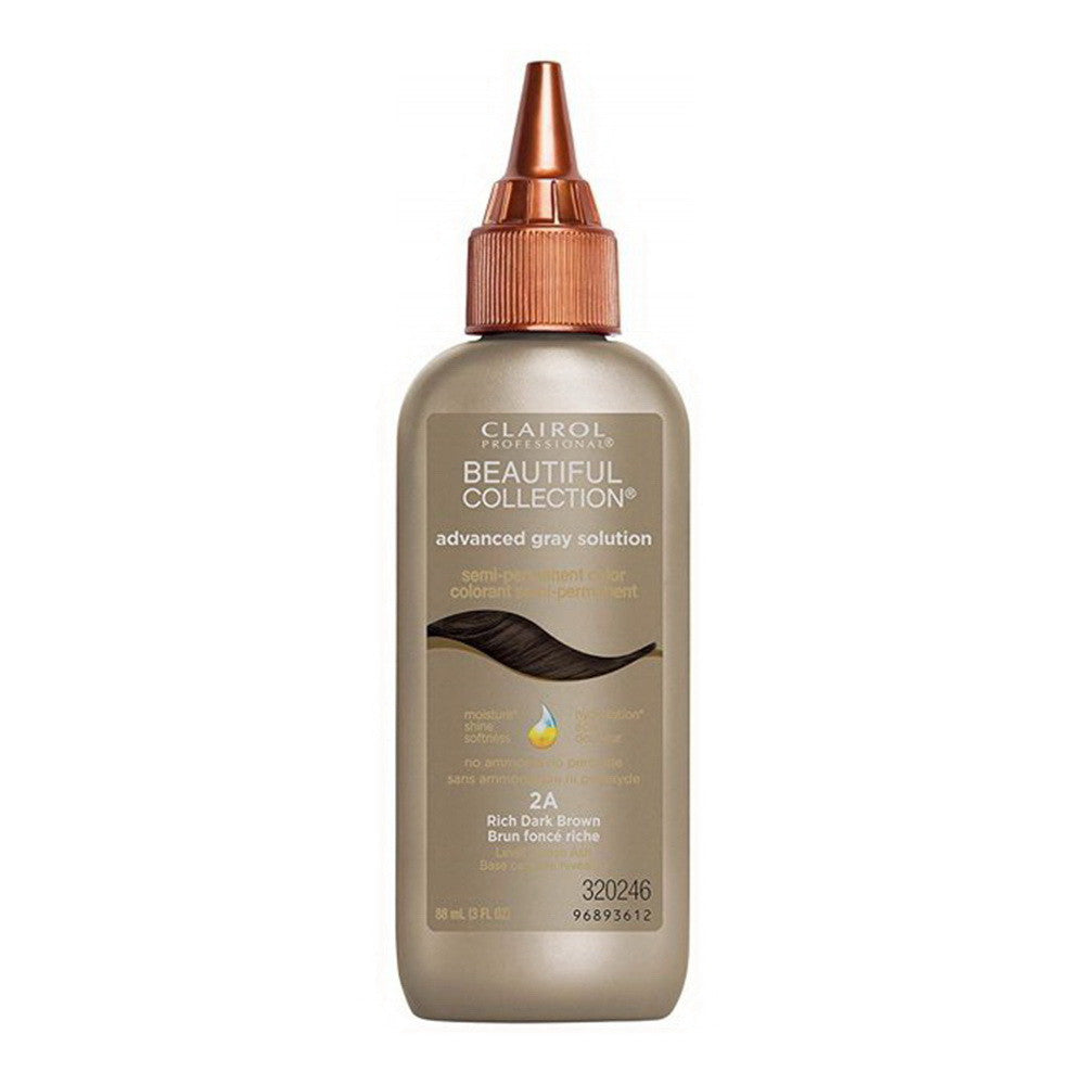 Clairol Beautiful Collection Advanced Gray Hair Color, 2A Rich Dark Brown, 3 Oz